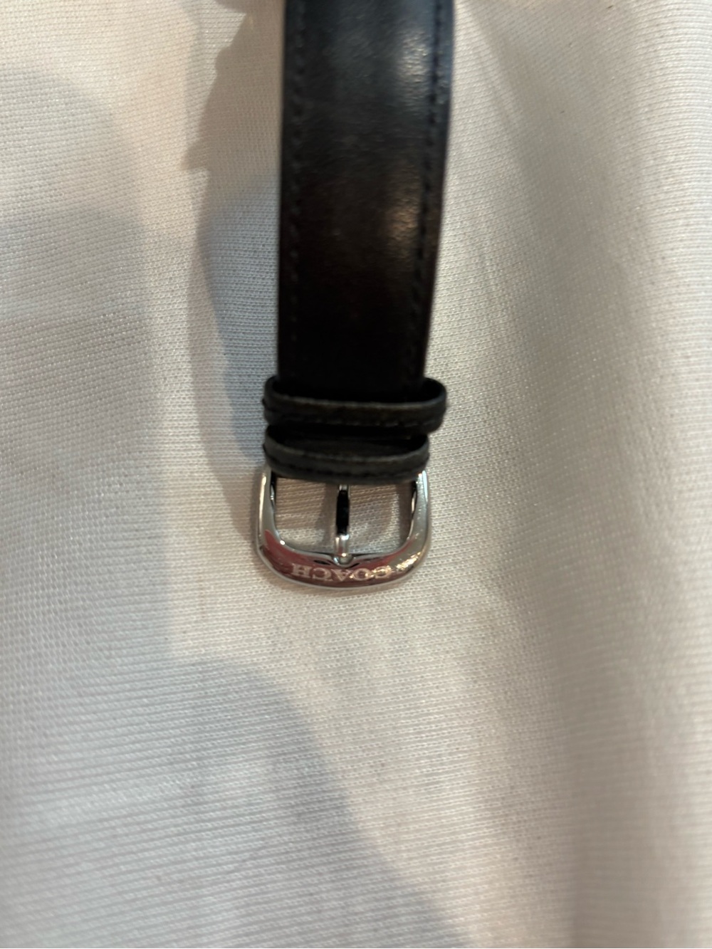 Coach Rectangle Stainless Steel Watch with Black Leather Strap - Picture 9 of 13